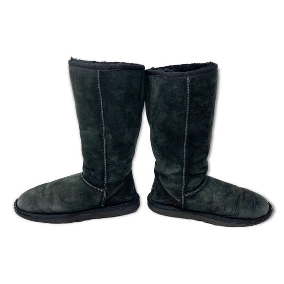 UGG Ugg Australia Classic Suede Black Tall Winter Boot Boots Women’s Size 6 - Picture 7 of 12